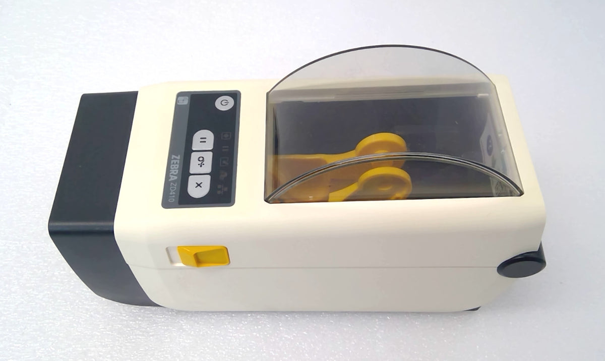 Zebra ZD410 Thermal 2"Label Printer USB Ethernet Bluetooth w/cutter -case yellow