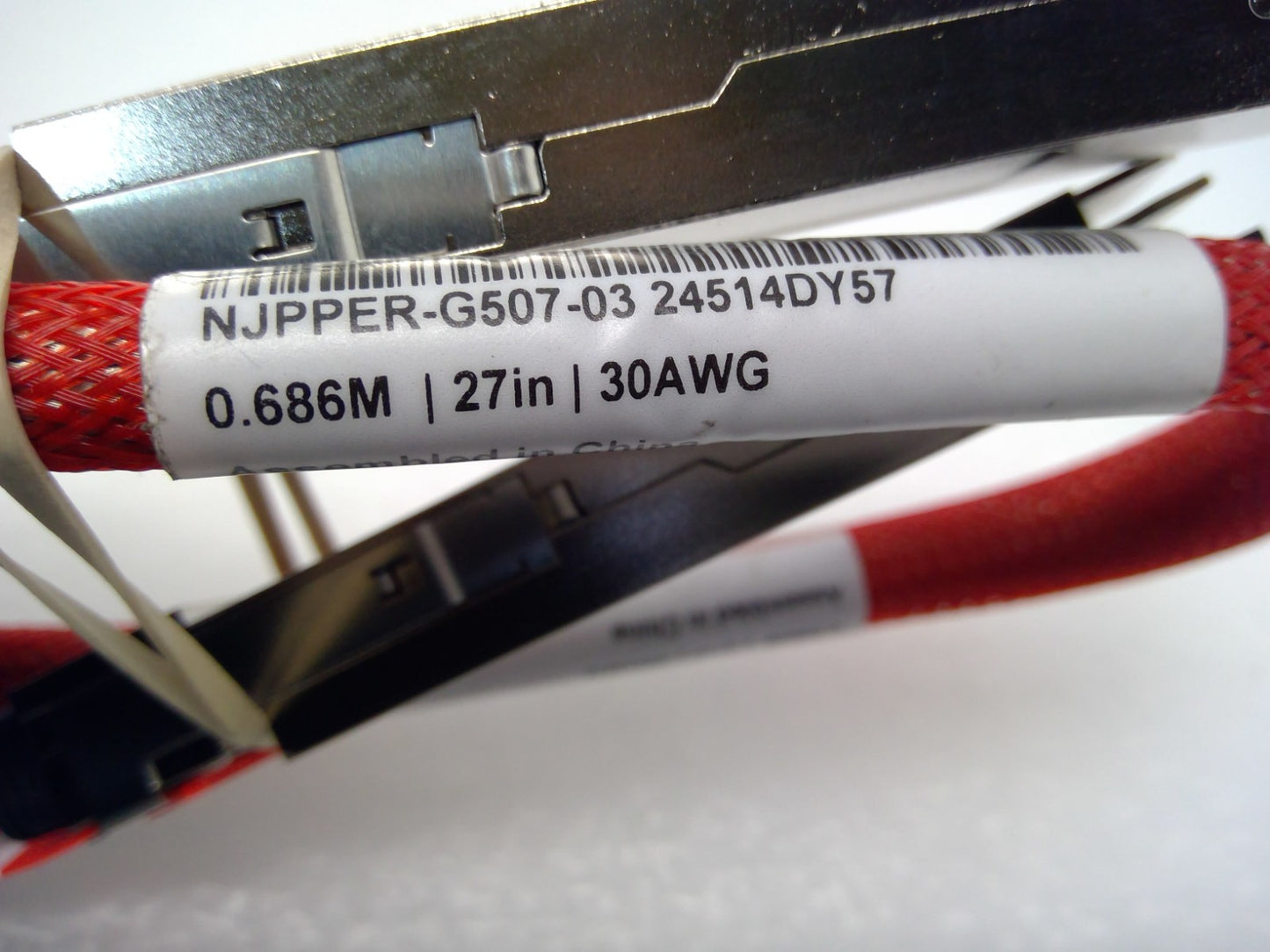 Amphenol 800G OSFP to OSFP DAC Cable 0.686M 27in 30AWG NJPPER-G507-03 1155857-03