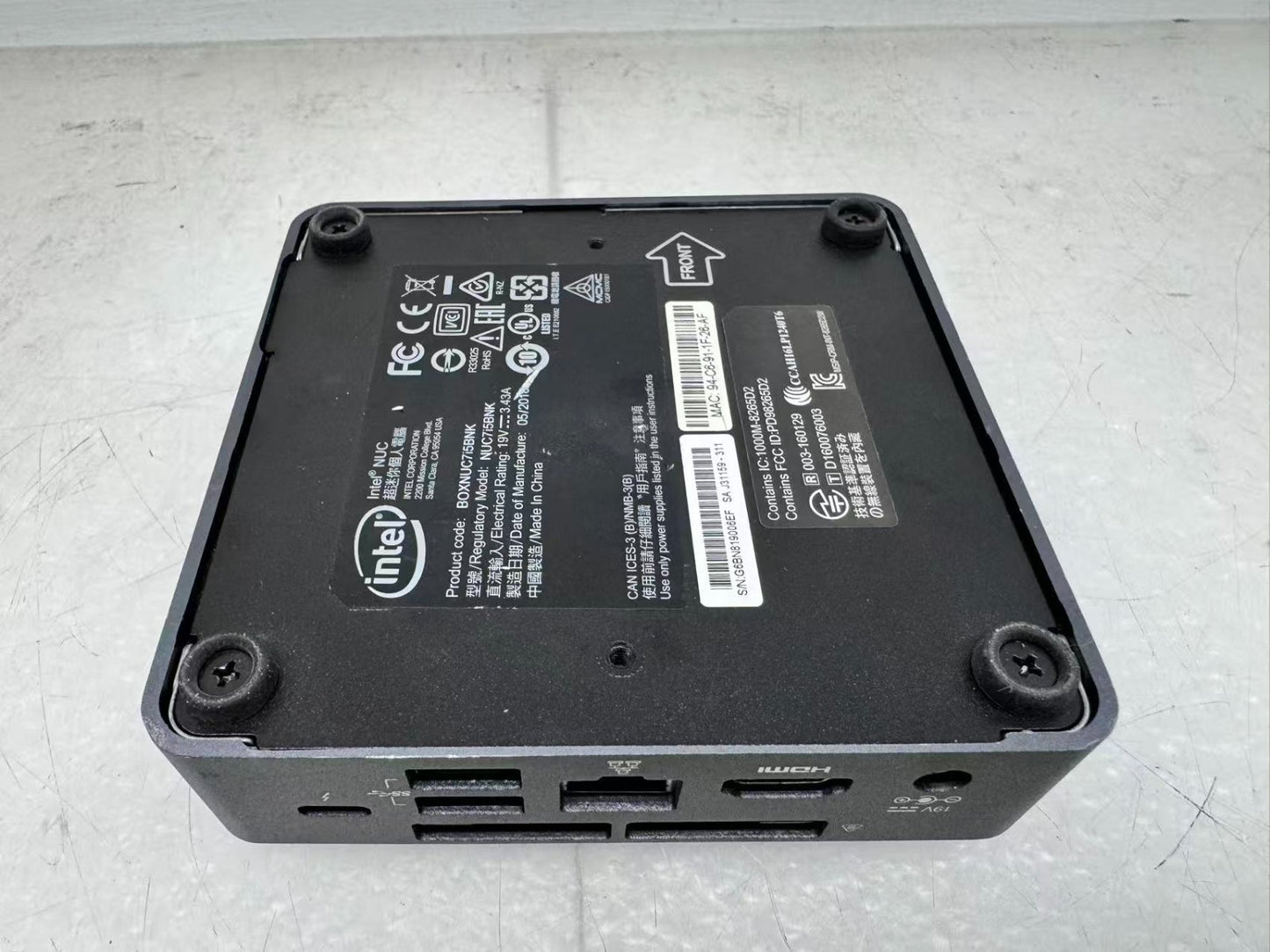 Lot of 2 Intel NUC75BNK i5-7260U@2.2GHz 16G 256G InnerWIFI NoOS,AC *BIOS LOCKED*