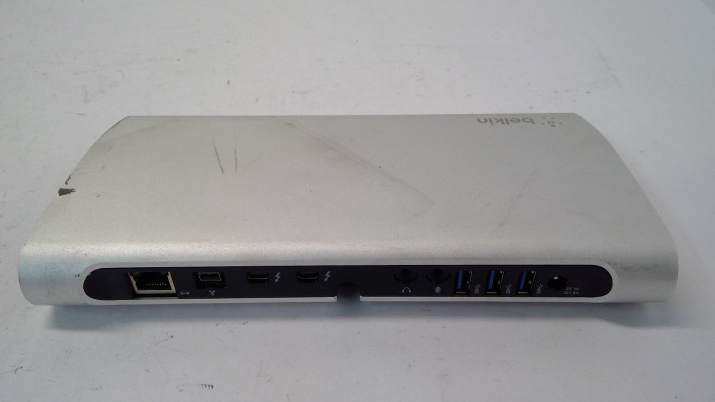 Belkin F4U055 Thunderbolt 3 USB 3.0 Mini DP HDMI Express Dock HD No Adapter