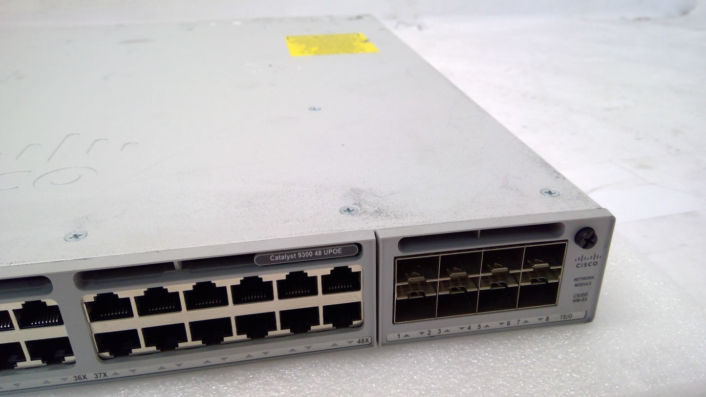 Cisco *C9300-48U-E* Catalyst 9300 48-Port UPOE Switch W/MODULE  *NO PSU NO FANS*