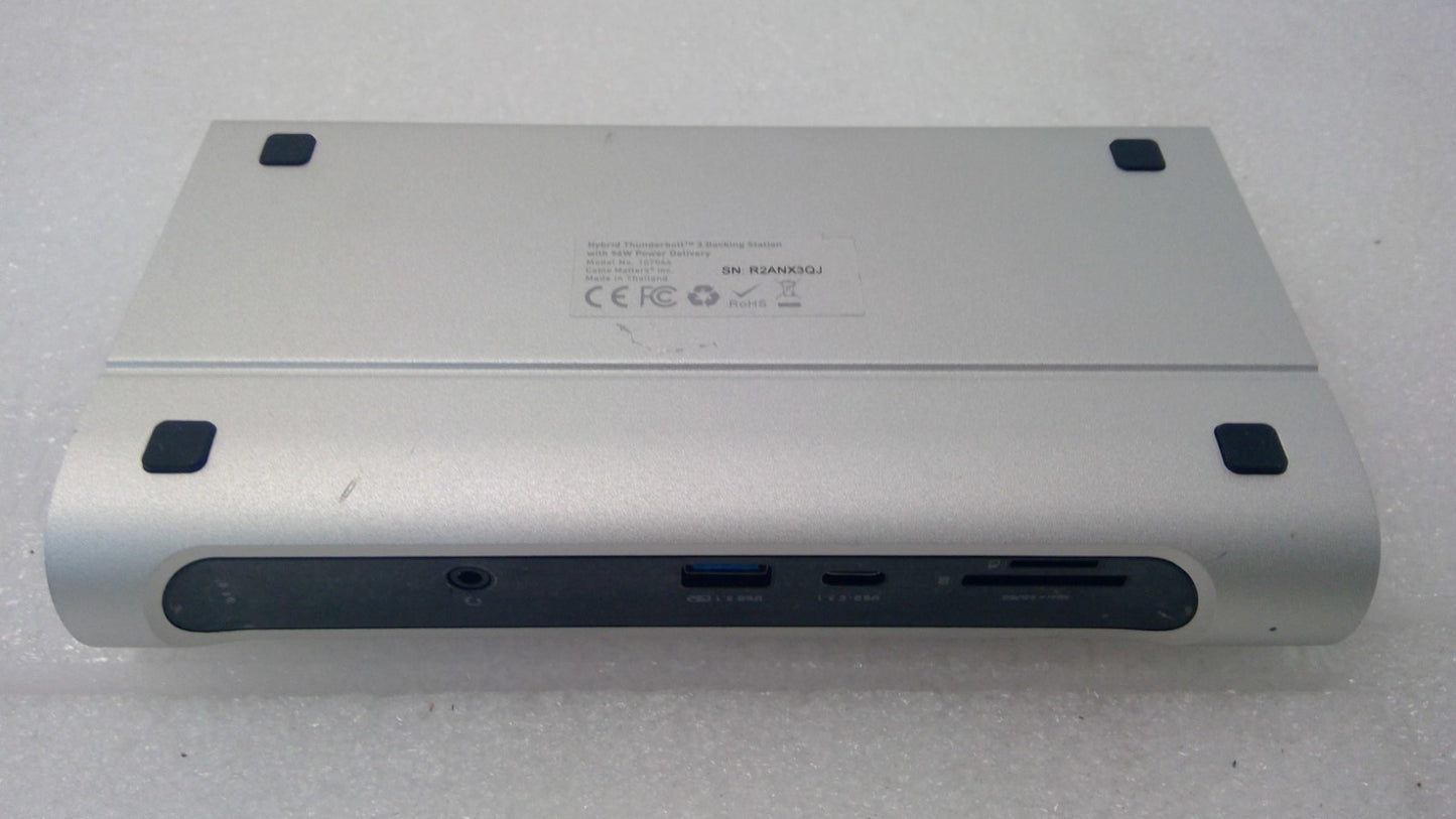 Cable Matters Hybrid Thunderbolt 3 Docking Station Only 96W 107044