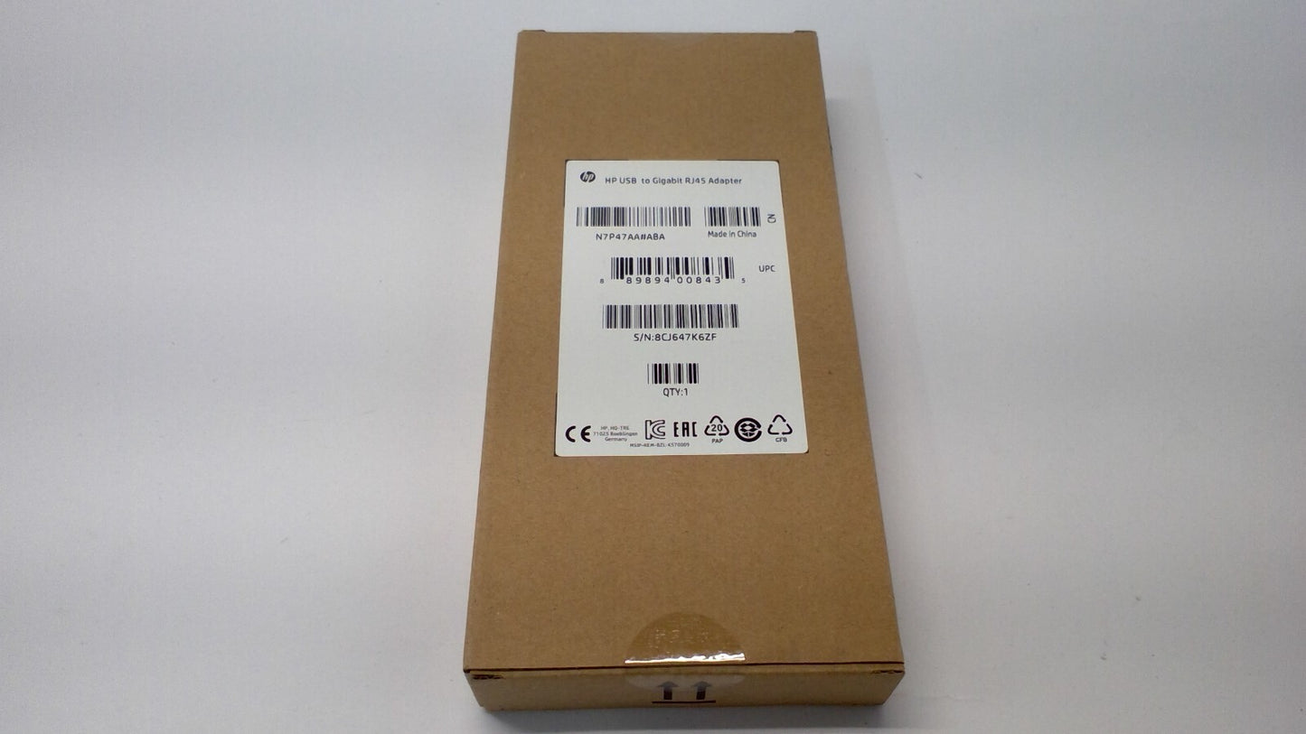 HP USB TO GIGABIT RJ45 ETHERNET ADAPTER 829834-001 829833-001