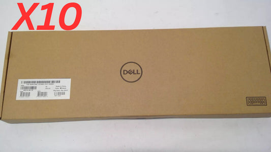 *LOT OF 10* Dell Wired Slim Keyboard KB216-BK-US - Multimedia USB - Black
