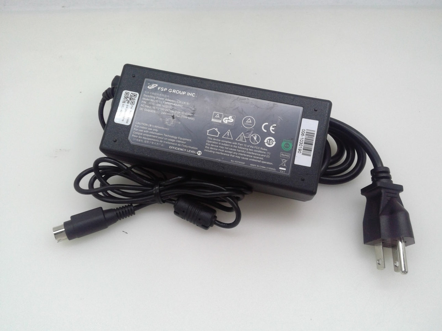 Genuine FSP Group FSP075-RAAN3 75W AC Power Adapter  24V 3.125A 75W 4-Pin