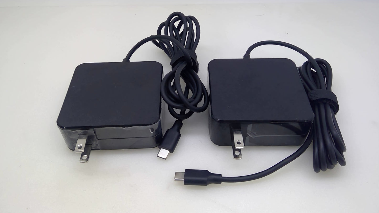 lot of 2 65W  USB-C /Type-C  Ac Adapter Charger 20V 3.25A For Lenovo