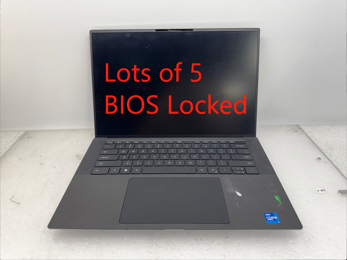 Lot of 5 Dell Precision 5560 15.6"FHD i7-11850H @2.5GHz 16GB BIOS Locked *Read*