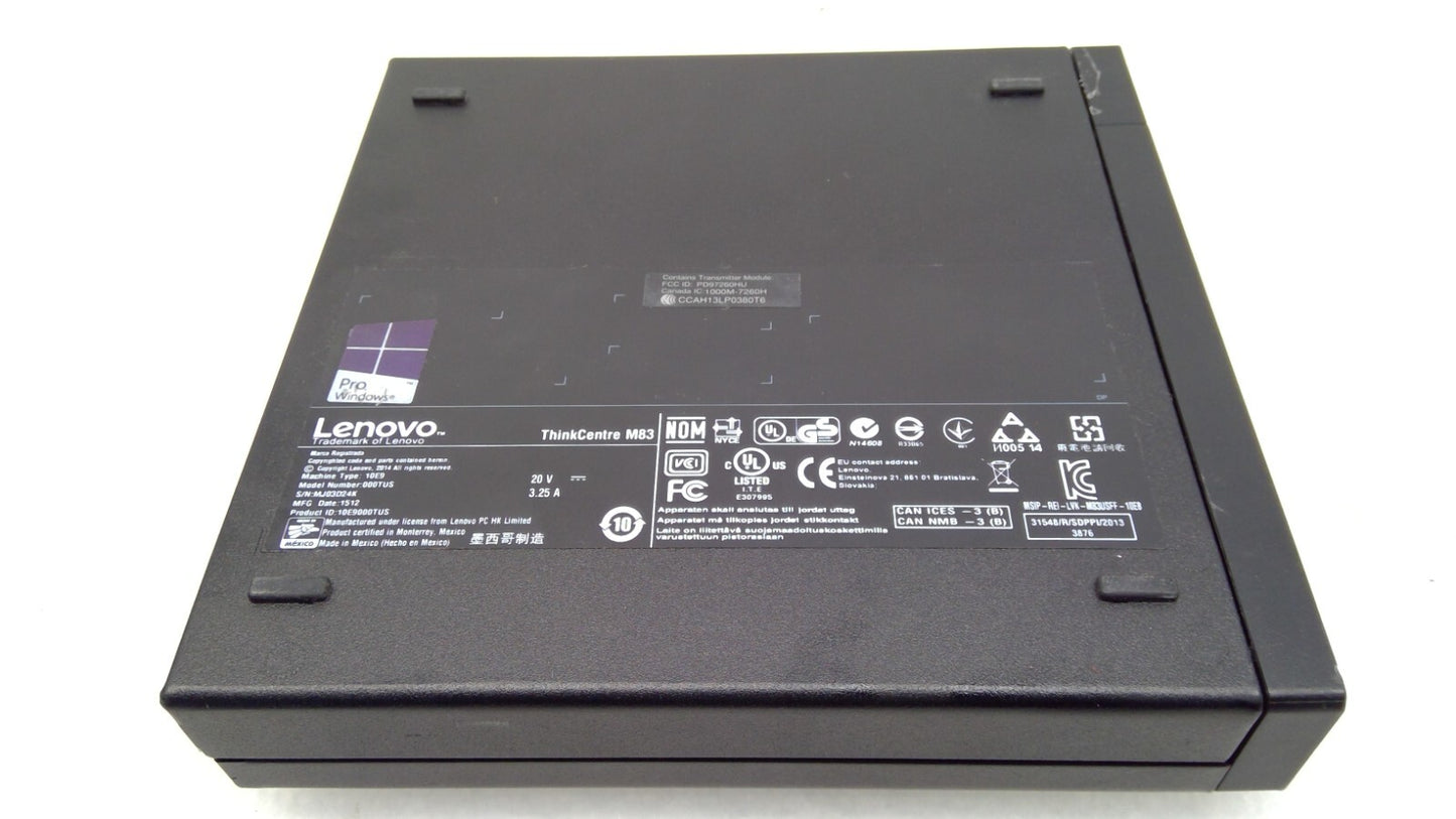 Lenovo ThinkCentre M83 Tiny i5-4590T@2.0GHz 8GB DDR3 No HDD/ Barebone