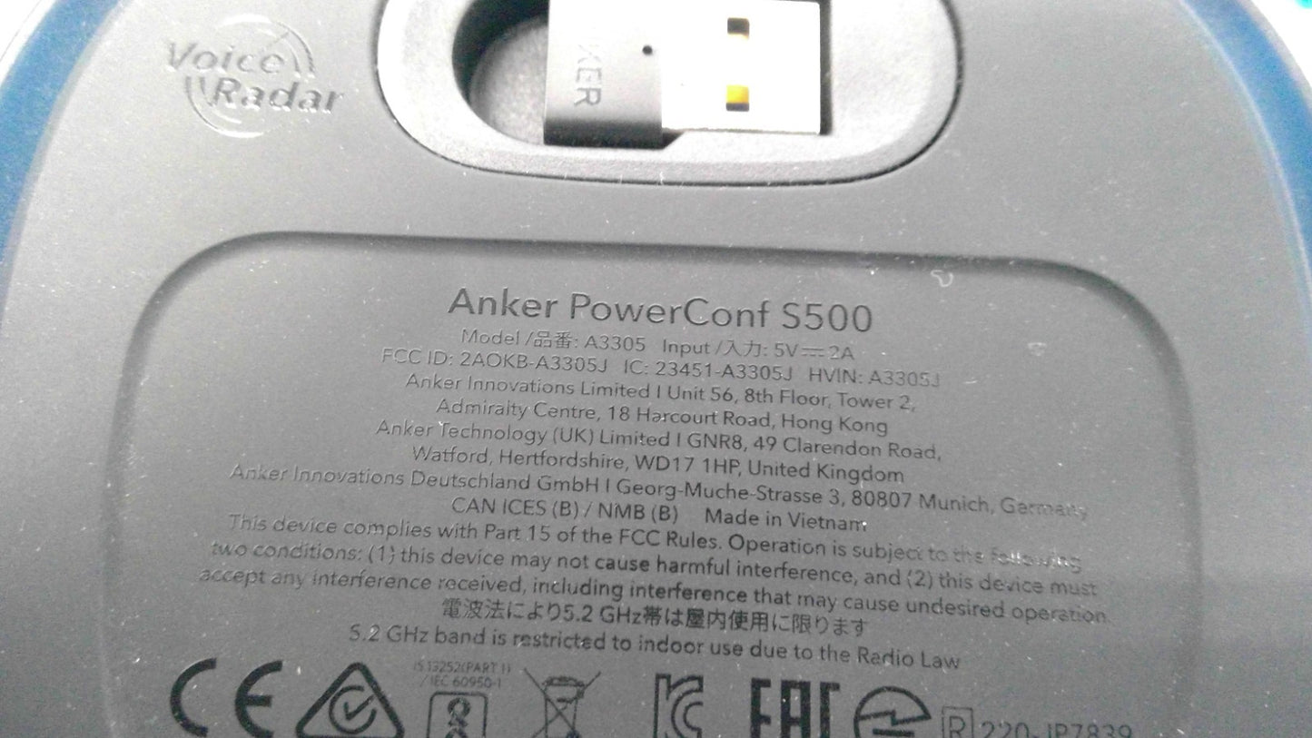Open Box ANKER A3305 POWERCONF S500 SPEAKERPHONE USB-C CONFERENCE SPEAKER