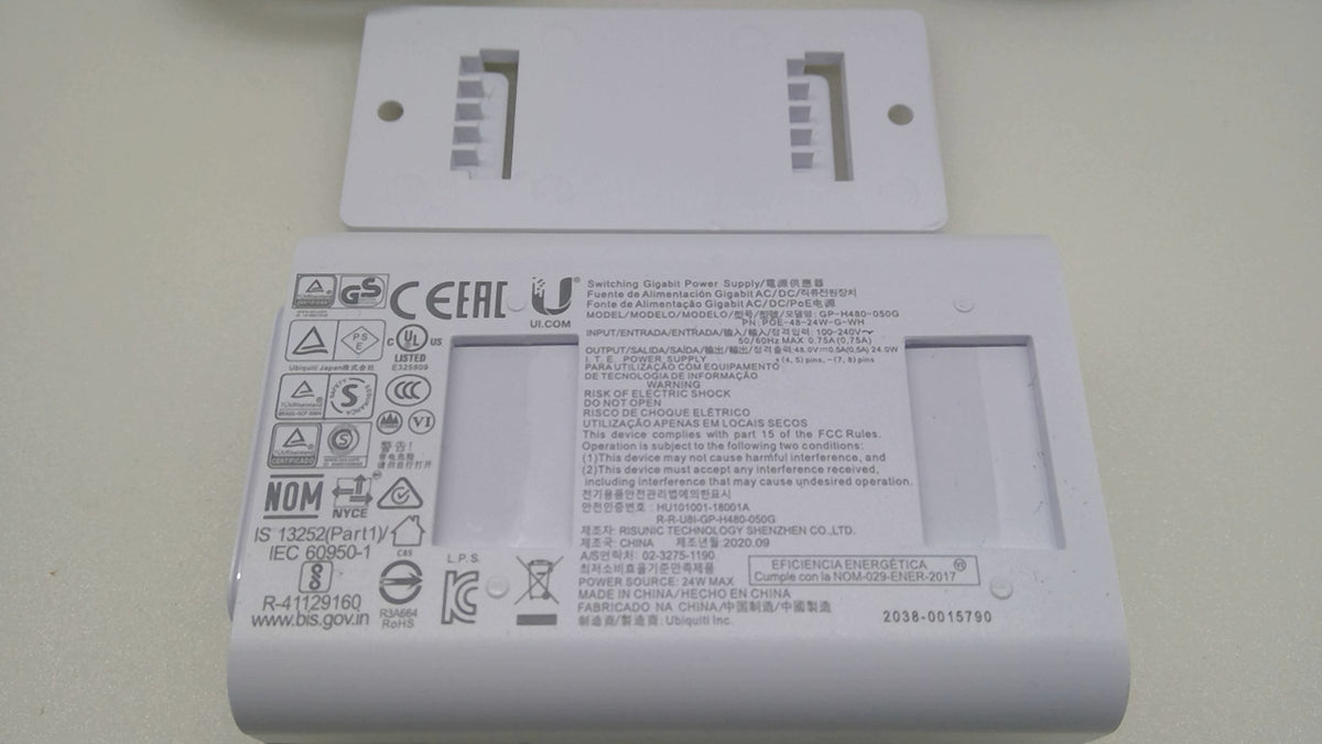 Ubiquiti GP-H480-050G 48V 24W Gigabit PoE Injector w/ Power Cord