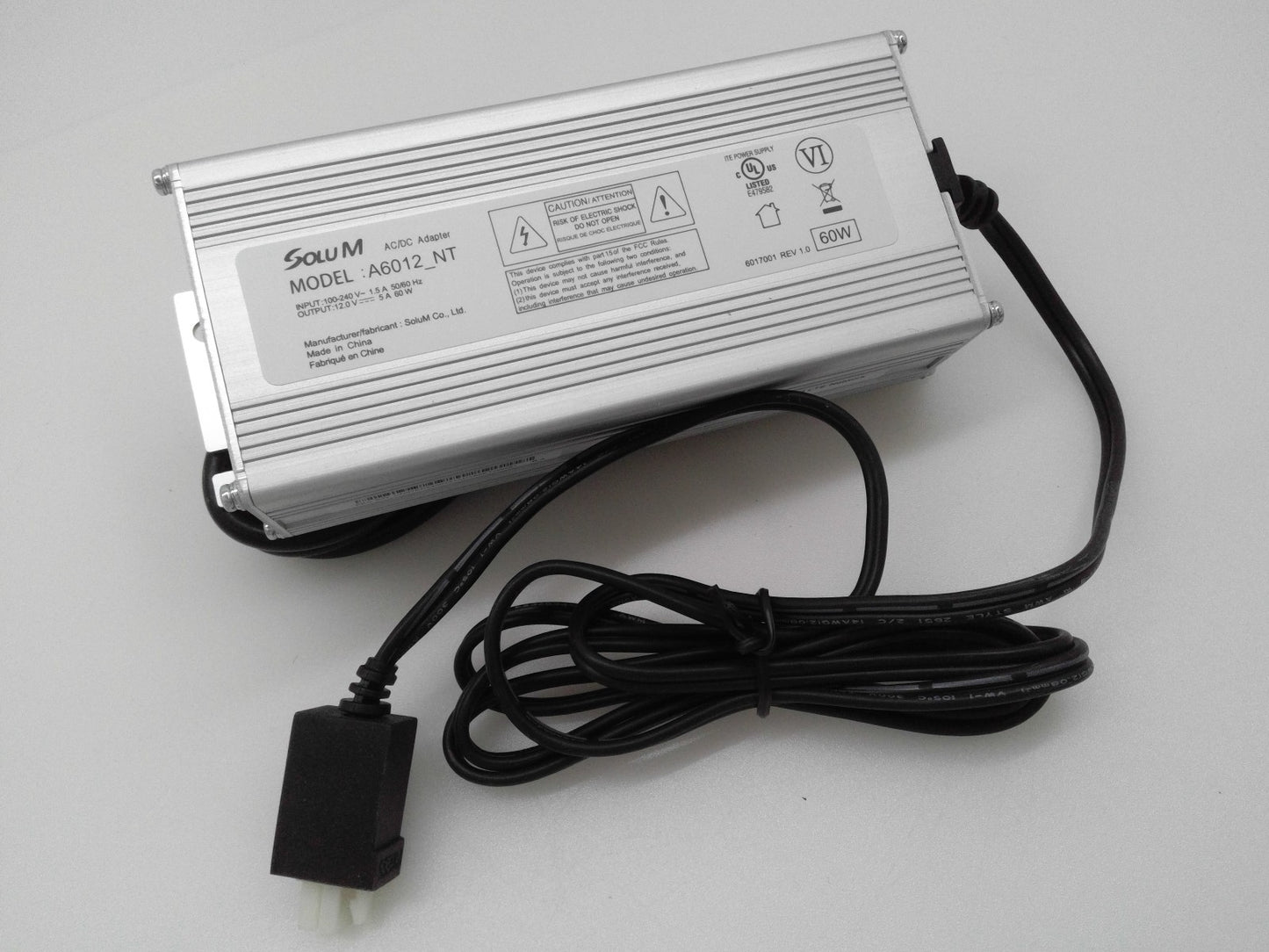 Solum AC/DC Adapter A6012_NT 12V 5A 4-Pin for 4G LTE Network Extender 2