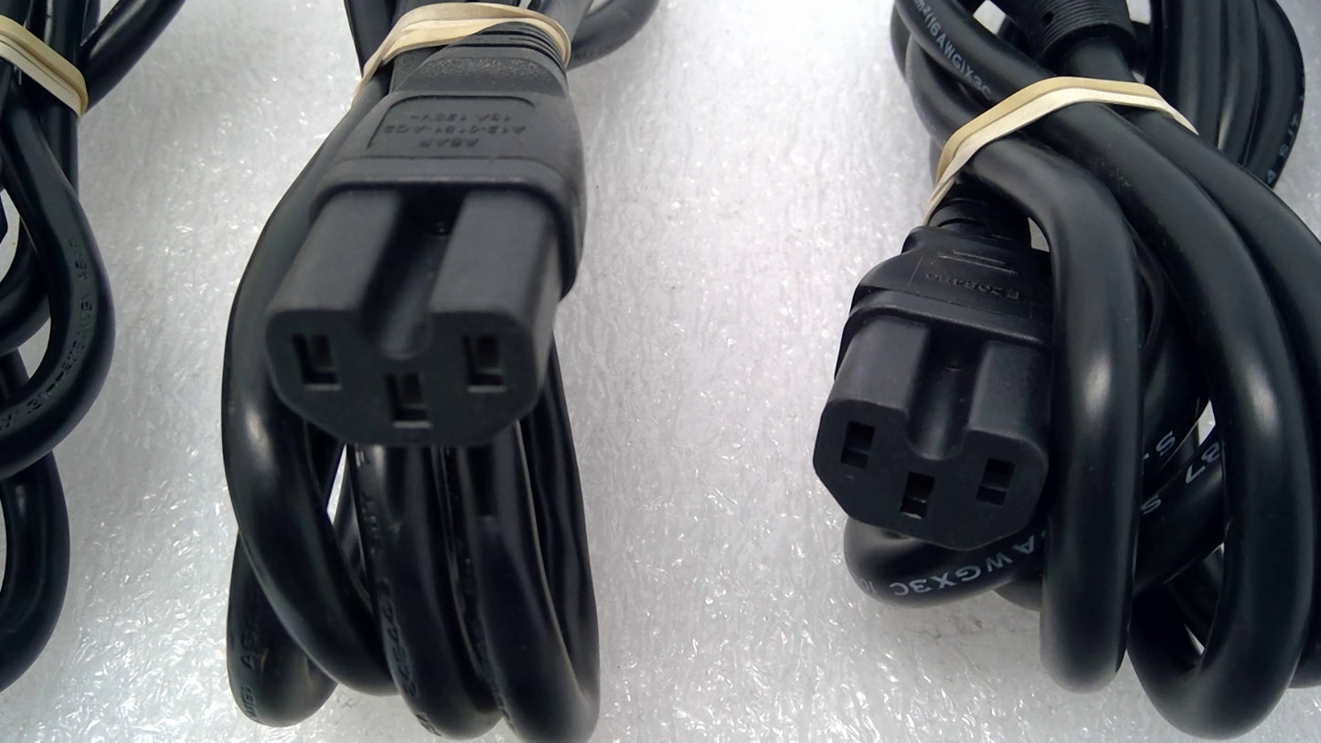 Lot of 5 A12-0151-AC2 13A 125V 300V Notched High Temp Power Cord 16AWG ASAP