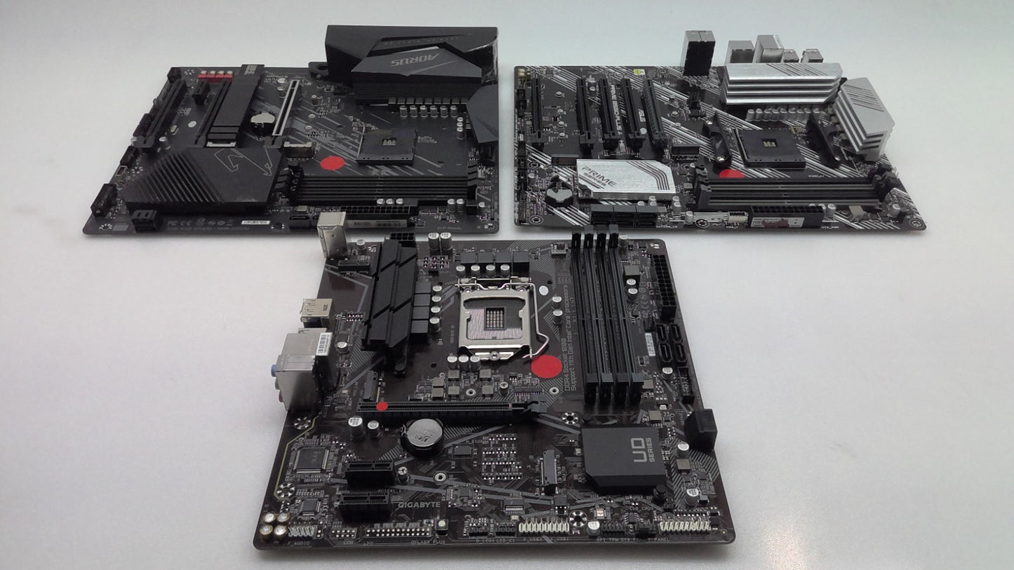 3X *For Parts* ASUS B550M-PLUS AC-HES &GIGABYTE B550 AORS ELITE AX V2&B560M DS3H