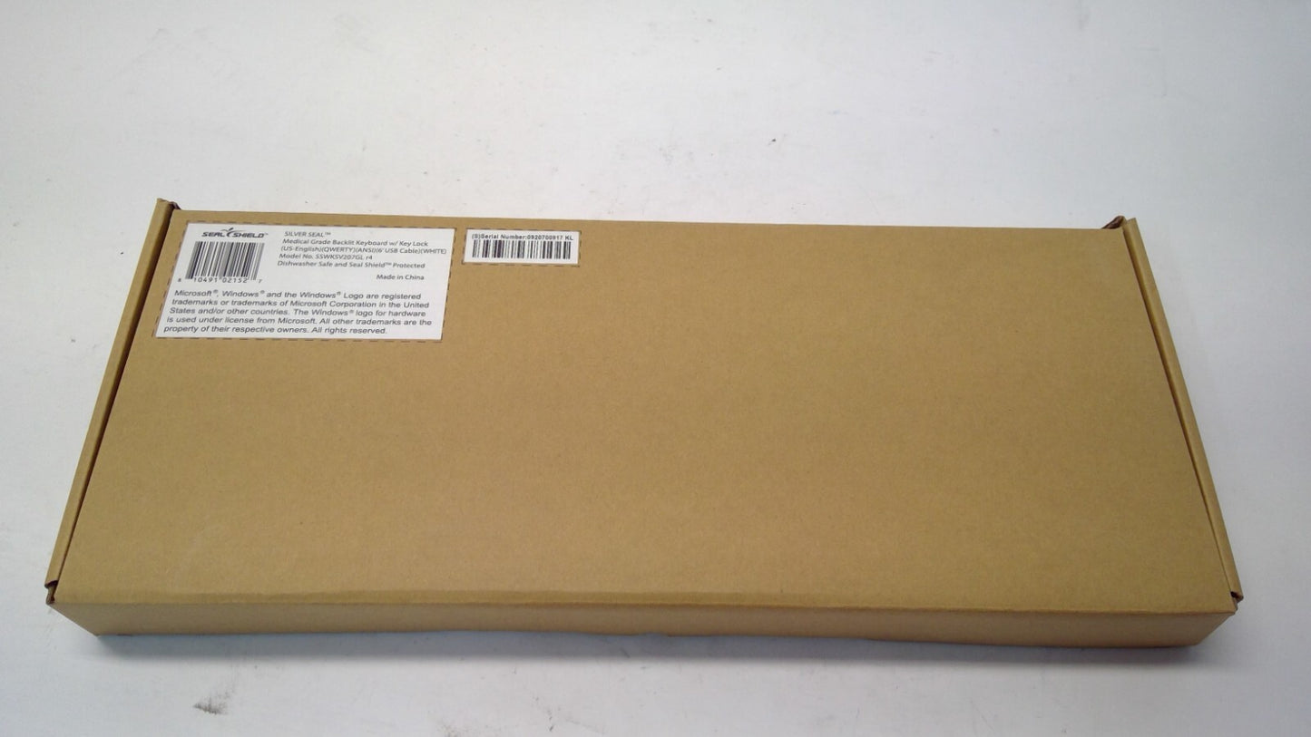 Seal Shield Silver Seal Glow Waterproof Keyboard Long Cable SSWKSV207GL