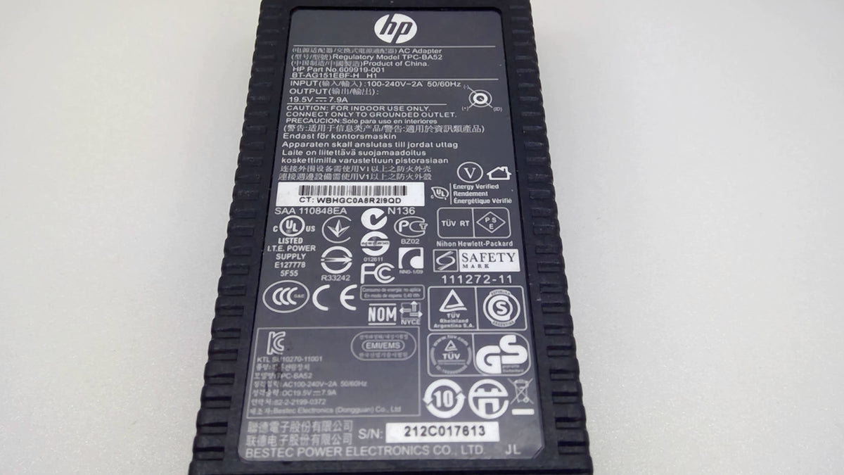 Genuine HP 150W 19.5V 7.9A TPC-BA52 609919-001 7.4mm Smart Pin Charger