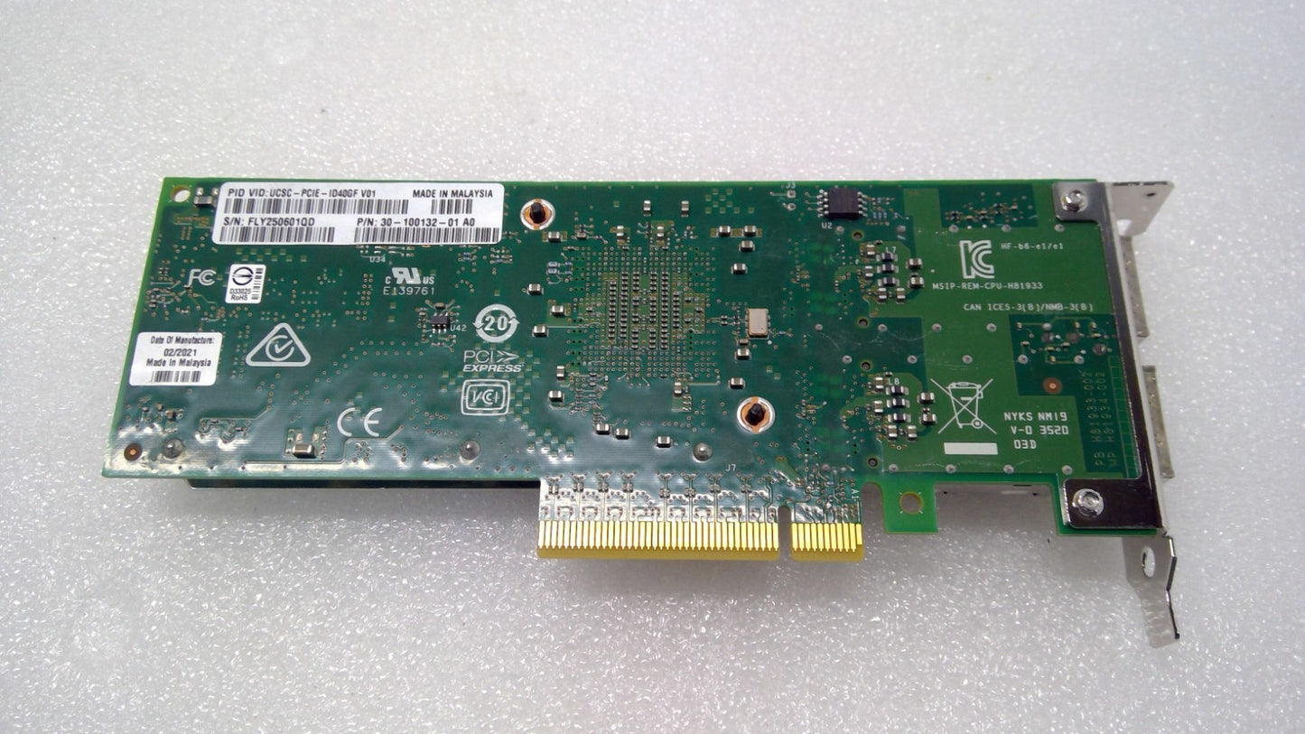 Cisco 30-100132-01 UCSC-PCIE-ID40GF Intel XL710-QDA2 Dual Port 40G QSFP+