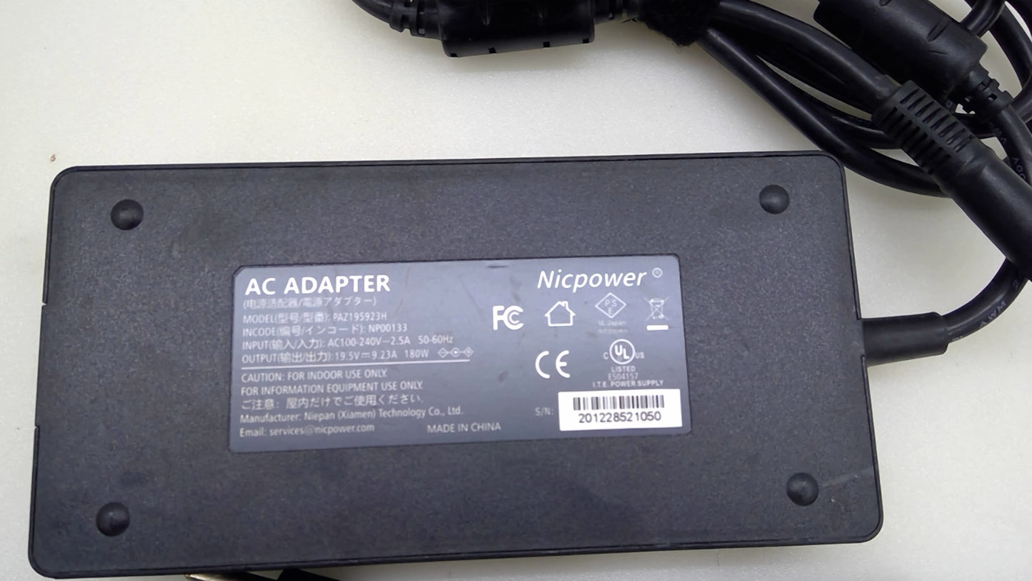 Nicpower PAZ195923H NP00133 180W 19.5V 9.23A AC/DC Laptop Power Adapter