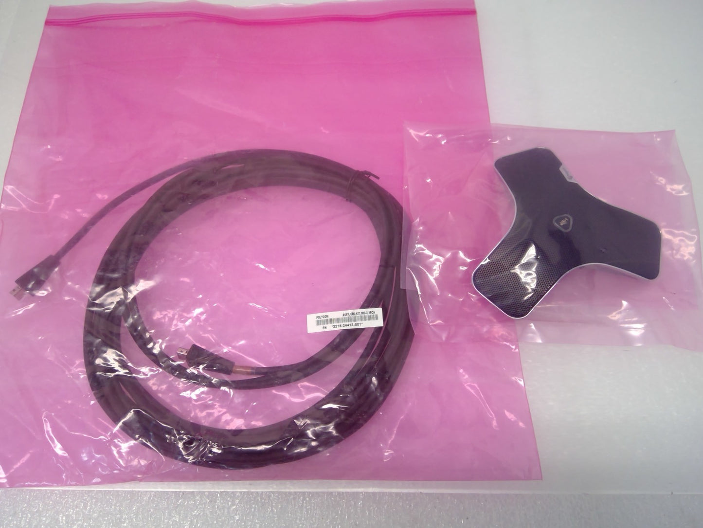 NEW POLYCOM REALPRESENCE GROUP MIC POD 2201-09750-002 W/ 25'CORD 2215-24413-001