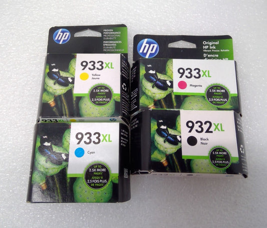 NEW OEM - 4 Set HP 932XL 933XL INK CARTRIDGES Sealed Box