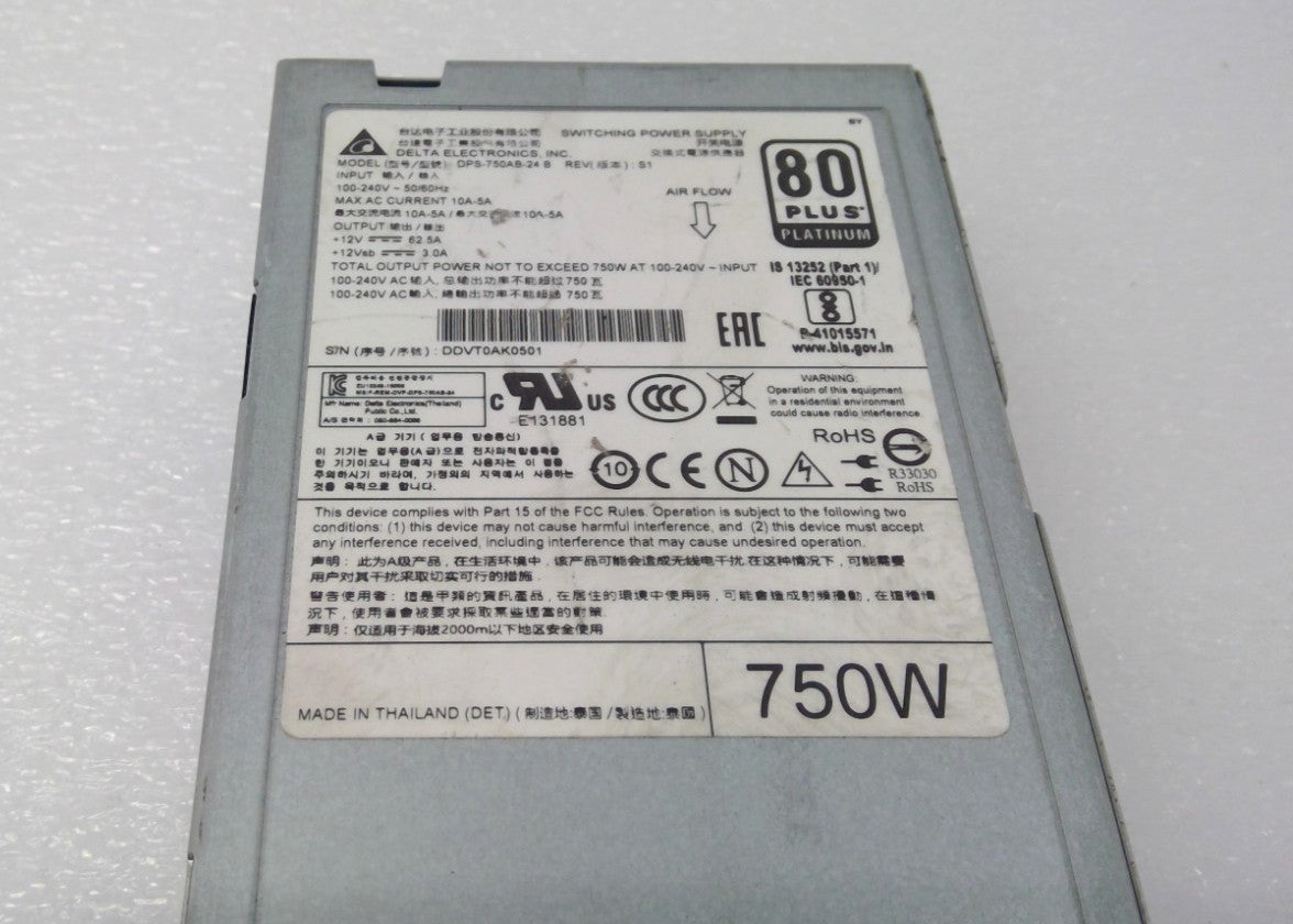 Arista PWR-747AC-F 750W AC Power Supply Delta DPS-750A-24 B Front-to-Back