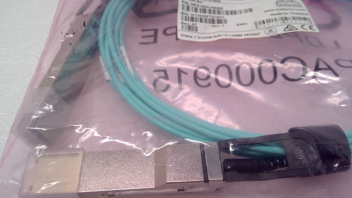 NEW NVIDIA Mellanox MFS1S00-H005E InfiniBand HDR 200G QSFP56 AOC Cable 5m