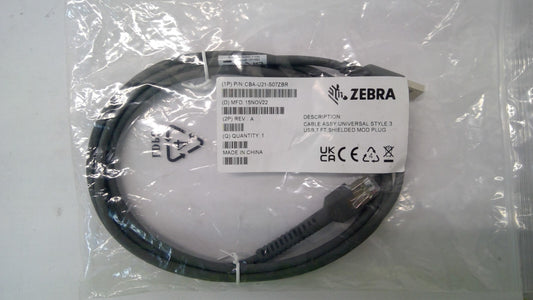 NEW Zebra USB Data Transfer Cable CBA-U21-S07ZBR 7ft
