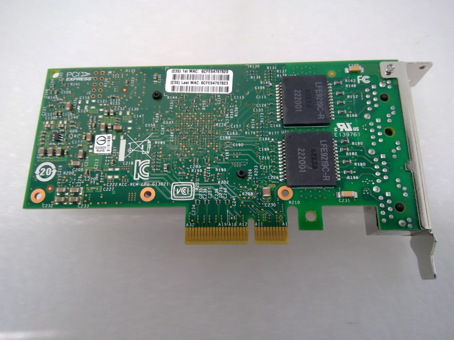 IBM Intel 00YK613 I350-T4 Quad-Port Gigabit PCIe x4 Network Adapter LP