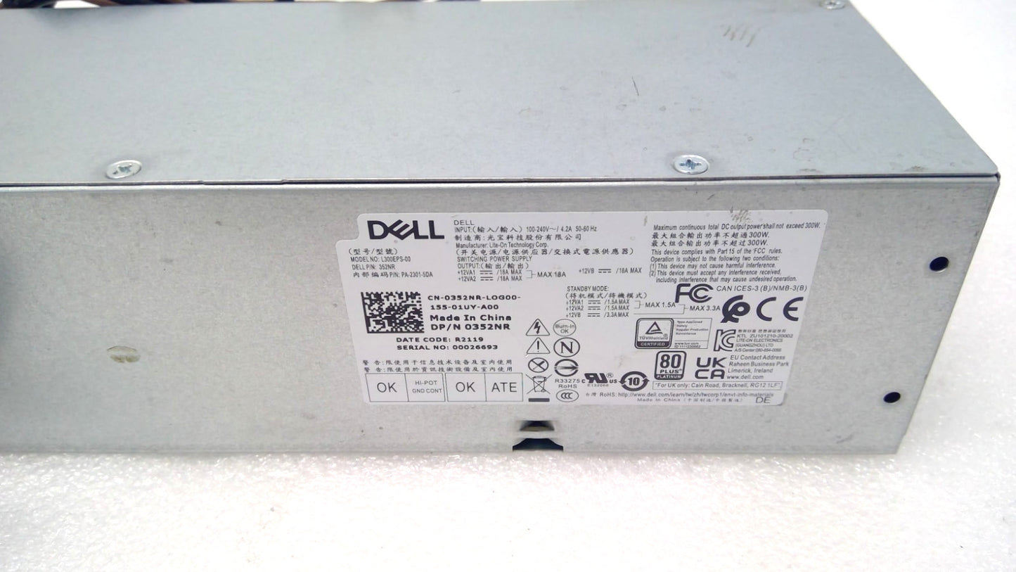 Genuine Dell Optiplex 7090 300W Power Supply L300EPS-00 0352NR