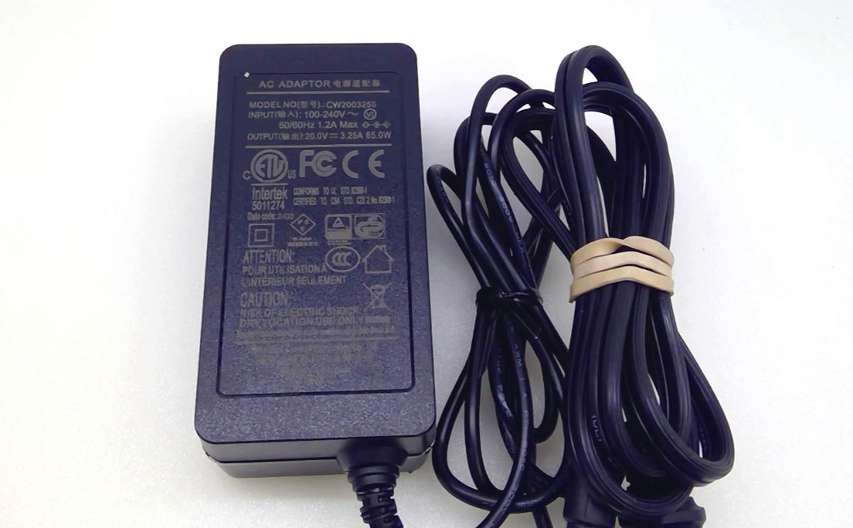CW2003250 20V 3.25A 65W AC/DC Power Adapter Charger DC Barrel Plug