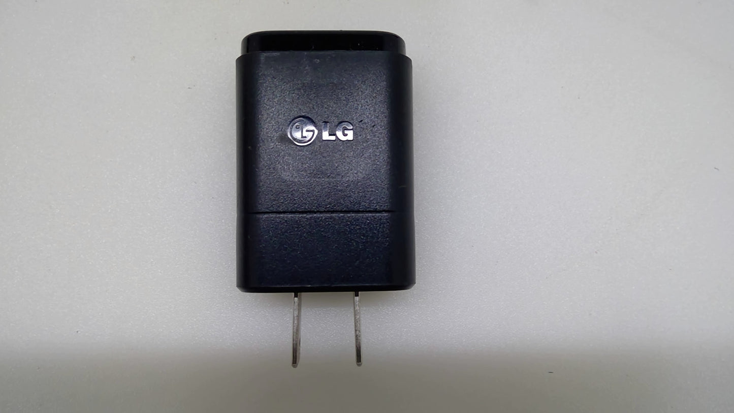 Lot of 5 OEM LG MCS-02WD USB-A Wall Chargers 5V 0.85A EAY62709801 Black