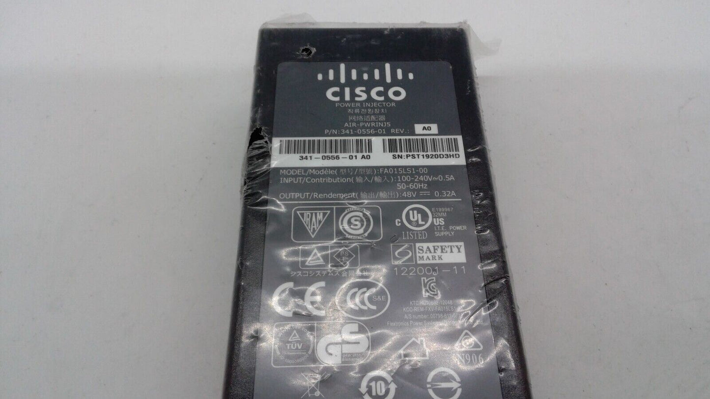 Cisco 341-0556-01 FA015LS1-00 48V 0.32A Power Injector W/ Power Cord New