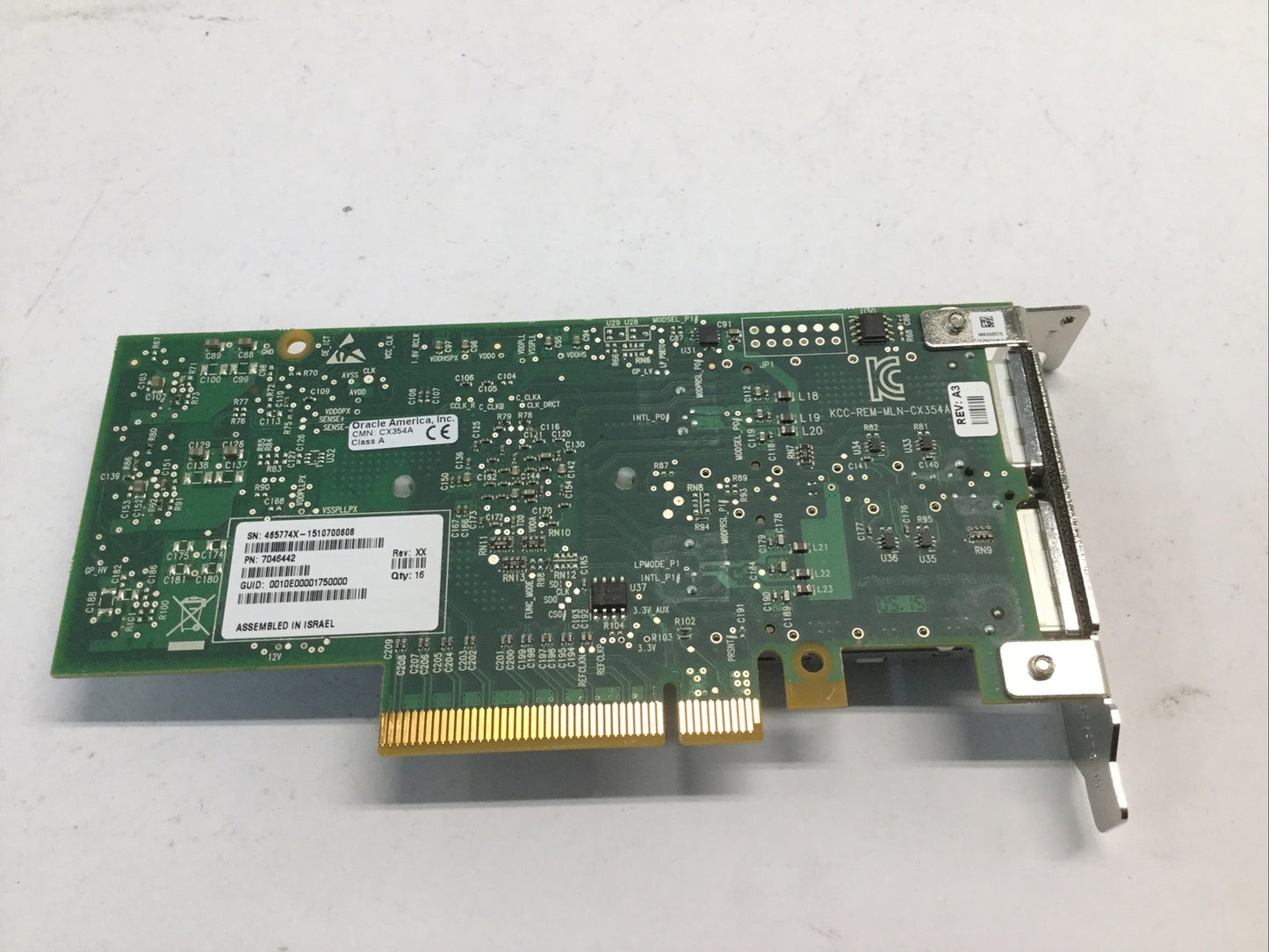 Oracle 7046442 ConnectX QDR InfiniBand +40Gbs QSFP+ Network Adapter Card CX354A