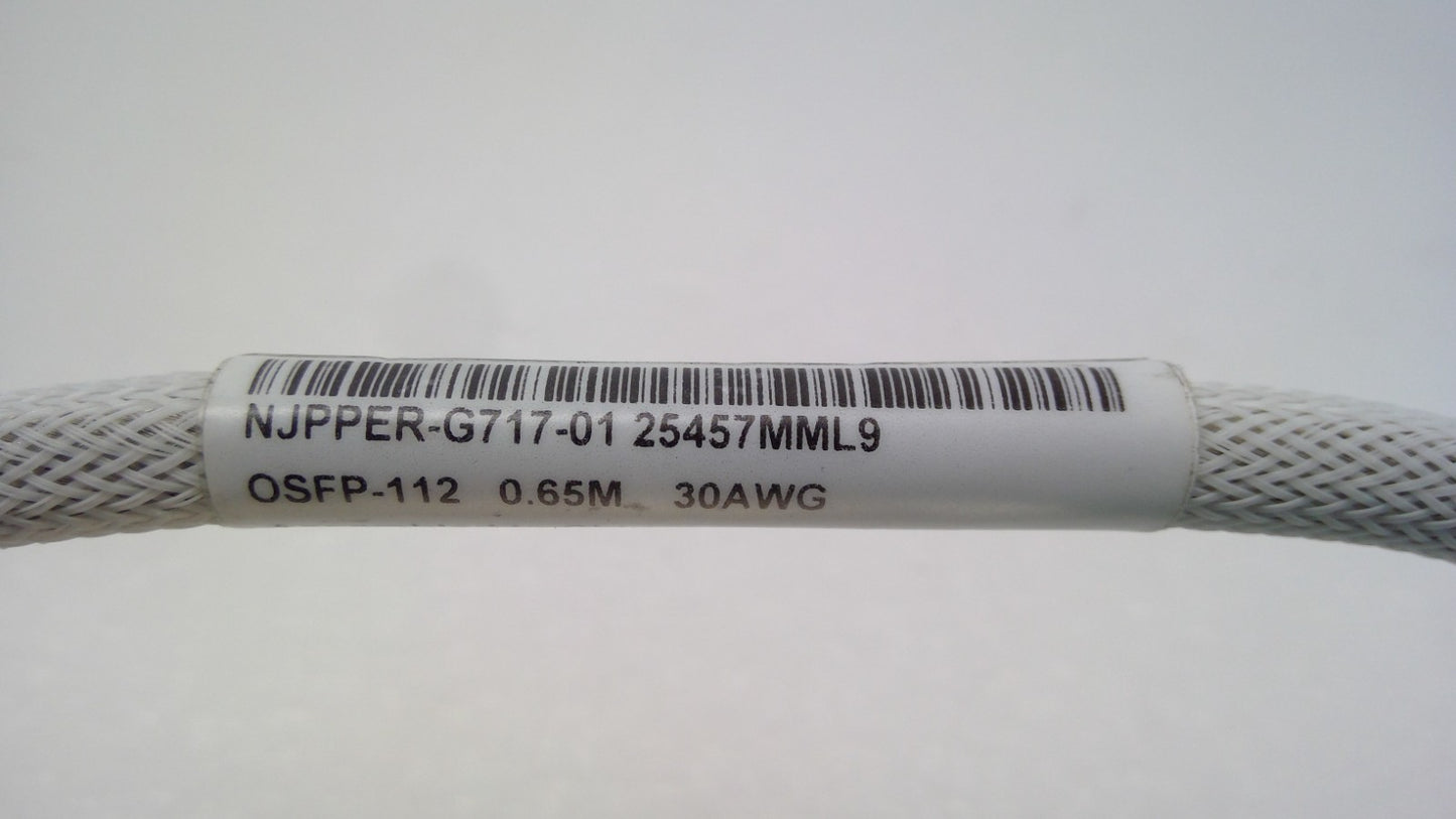 Amphenol NJPPER-G717-01 1179856-01 400G OSFP-112 Passive DAC Cable 0.65m 30AWG