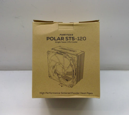 Phanteks POLAR ST5-120 CPU Cooler FOR LGA 115x,1200,1700 AM4 AM5 Black
