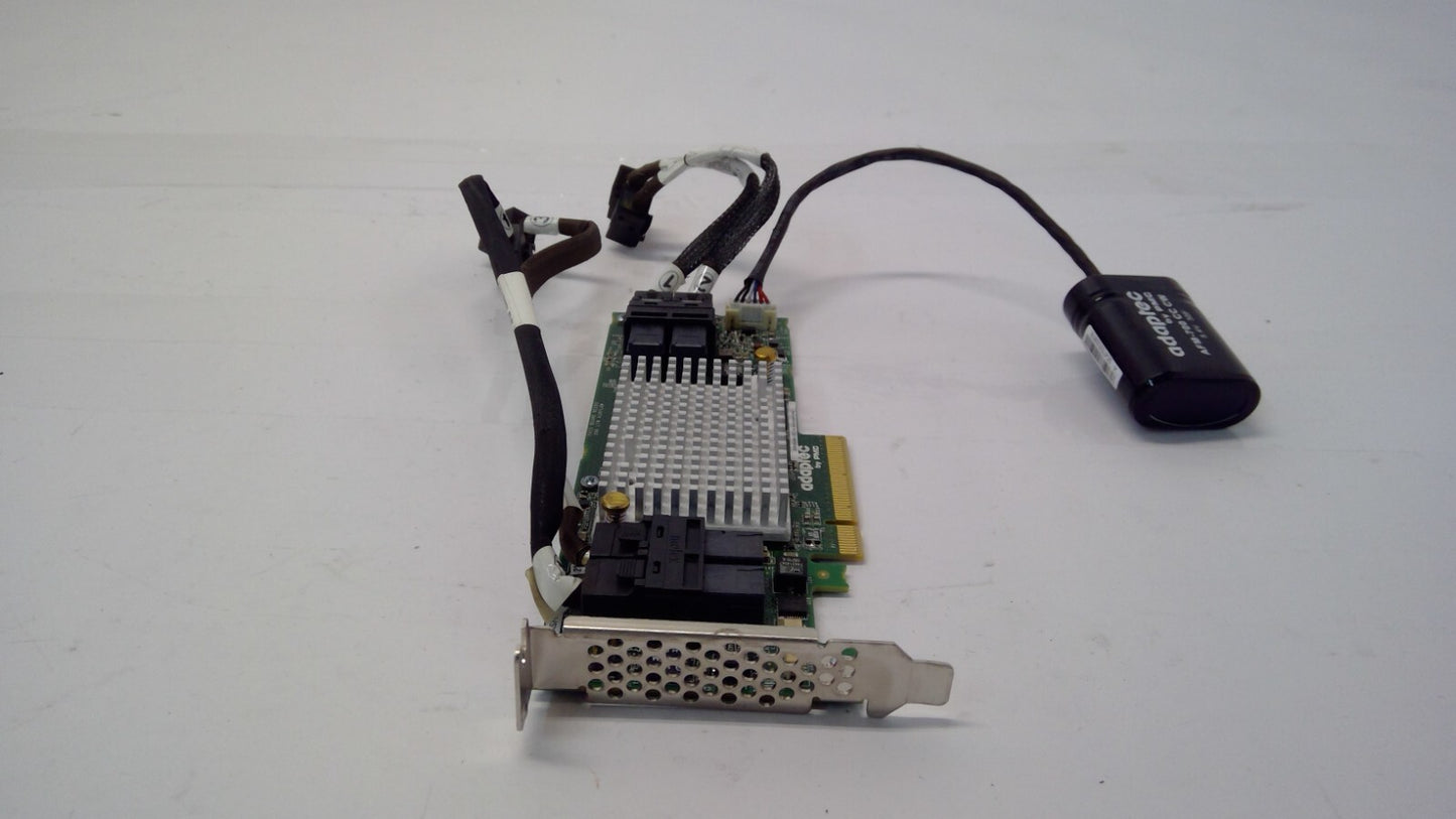 ASR-81605ZQ 12G SAS 16-Port 1GB Cache PCIe x8 RAID Controller W/Cables/Battery