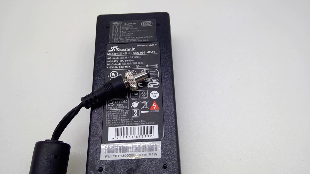 Seasonic SSA-0601HE-12 60W 12V 5A Adapter Supermicro 5.5x2.5 Locking
