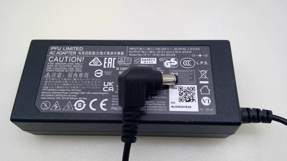 PFU Limited DA-65J24 24V 2.65A 5.5x2.0mm Adapter for Fujitsu fi-6130/6140/7160