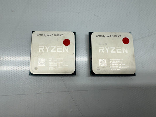 For parts Lot of 2 AMD Ryzen 7 3800XT 4.7GHz, 8-Core, 16-Thread Socket AM4