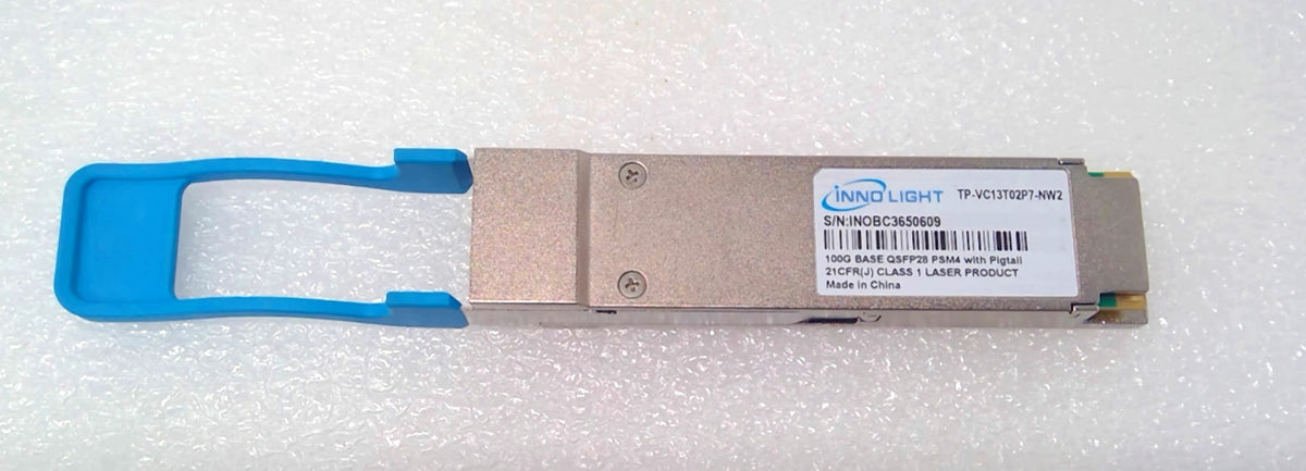 InnoLight 100G QSFP28 PSM4 2km Transceiver TP-VC13T02P7-NW2 w/ Pigtail