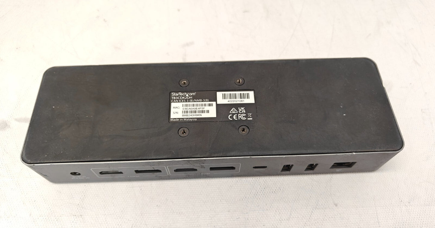 StarTech TB3CDK2DH Thunderbolt 3 Dock USB-C Host Compatibility Dual 4K