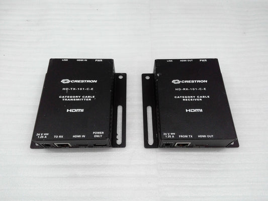 Set of Crestron HD-TX-101-C-E and HD-RX-101-C-E HDMI Transmitter/Receiver