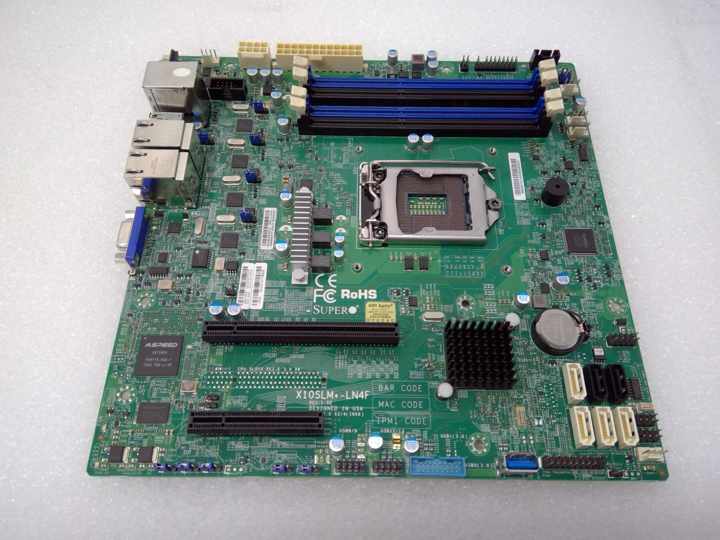 Supermicro X10SLM+-LN4F Intel LGA 1150 DDR3 Server Motherboard W/Hradsink