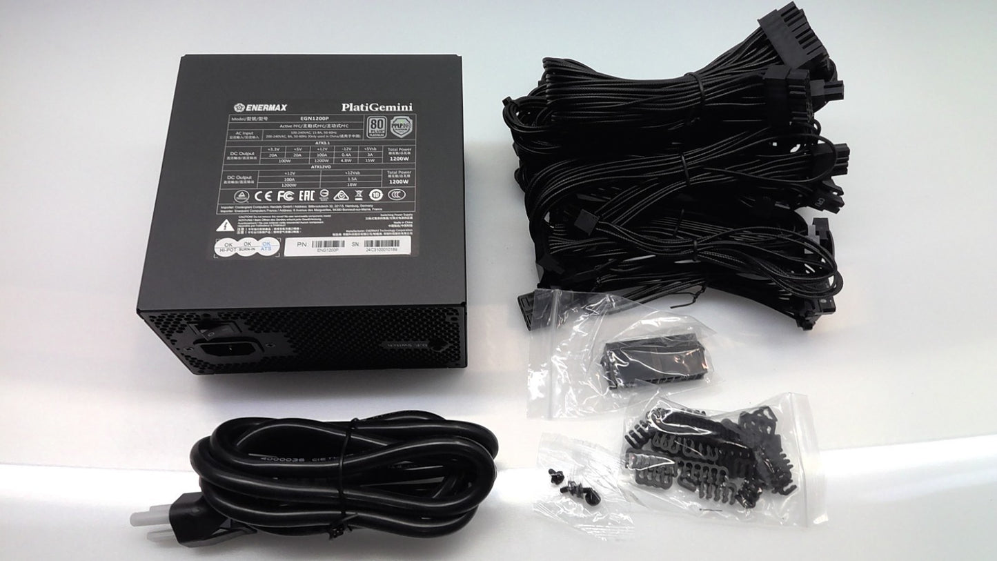 New Enermax PlatiGemini EGN1200P Power Supply  1200W ATX3.1 80 PLUS PLATINUM