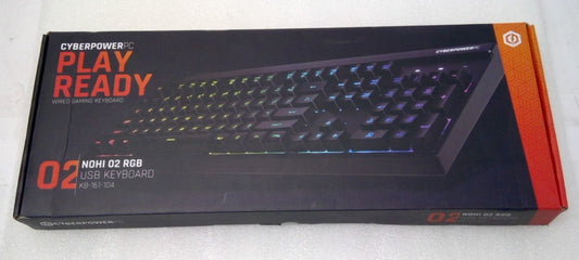 CyberPower PC Play Ready LED Wired Gaming Keyboard 02 RGB NOHI KB-161-104