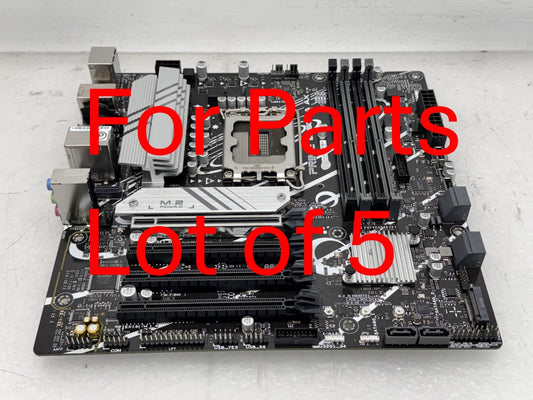 Lot of 5 *Not Wokring* ASUS PRIME B760M-A AX Motherboard Intel Socket 1700