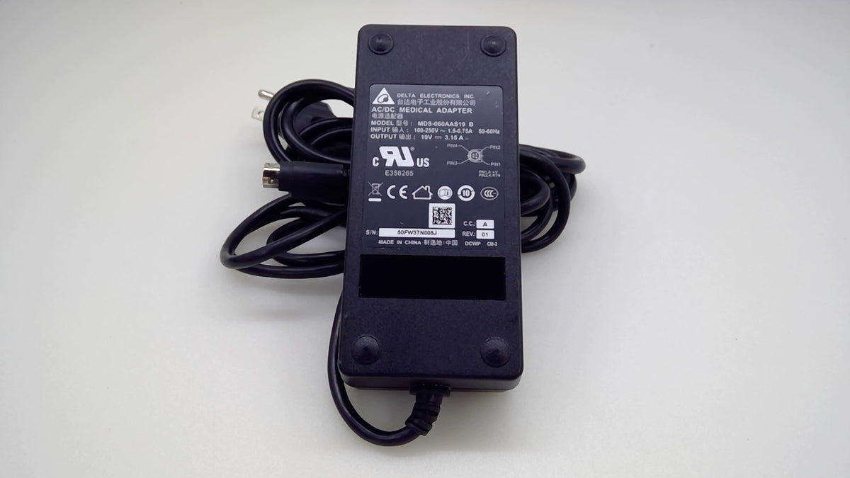 Genuine Delta MDS-060AAS19 B 60W Medical AC Adapter 19V 3.15A 4-Pin DIN