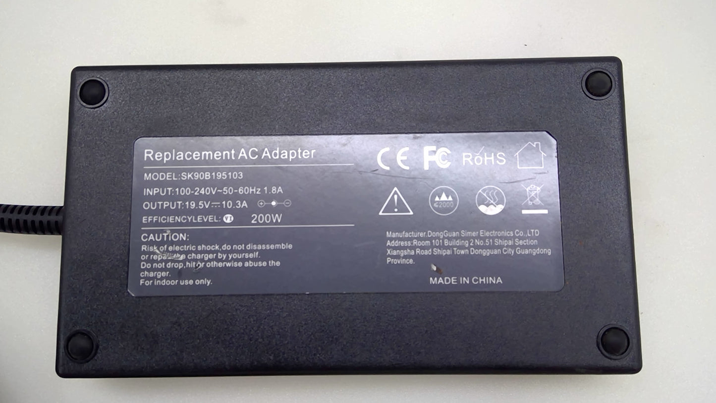 200W Replacement AC Adapter SK900B195103 19.5V 10.3A Blue Tip Charger