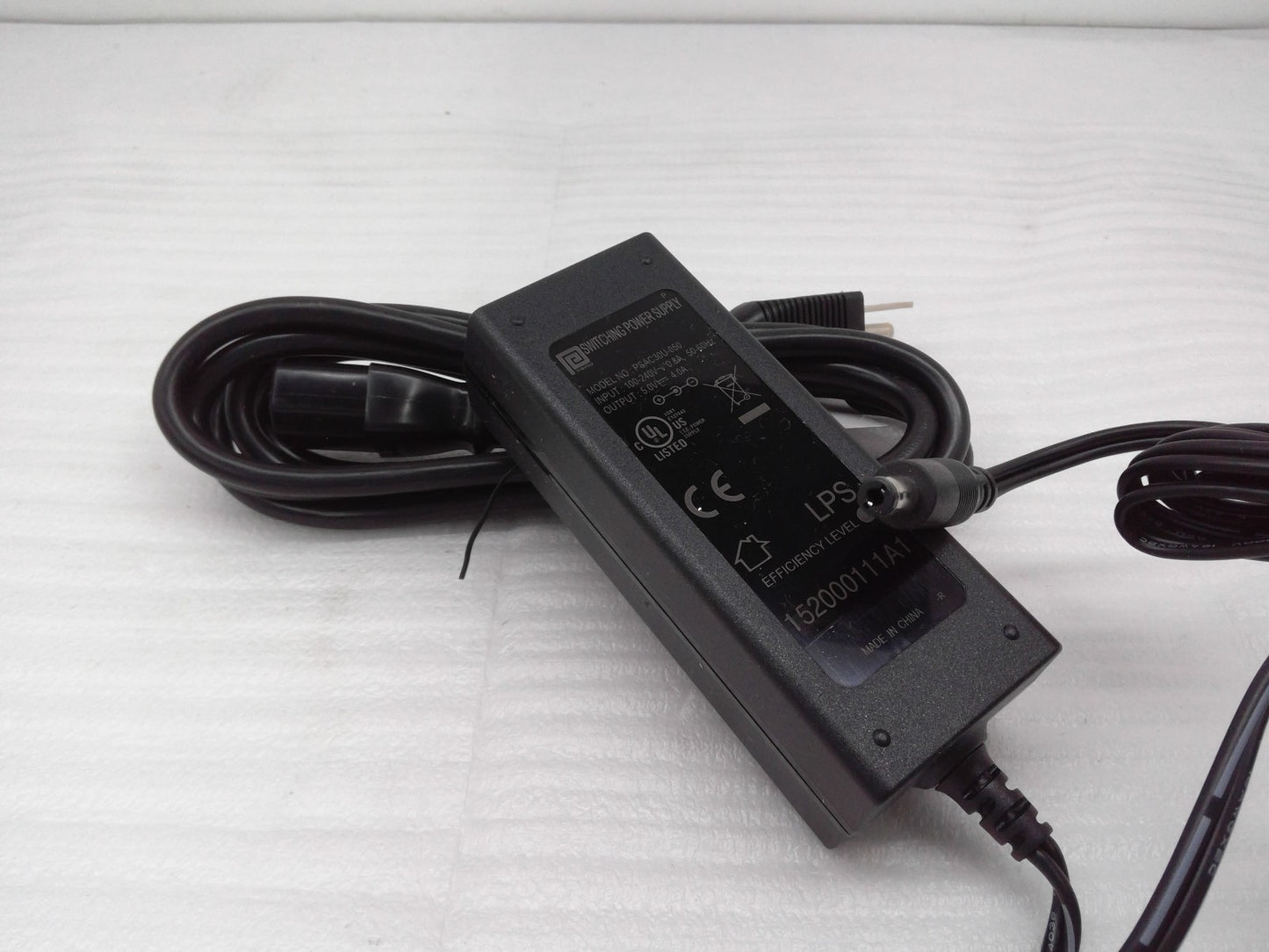Phihong PSAC30U-050 Switching Power Supply AC Adapter 5.0V 4.0A W/Power Cord