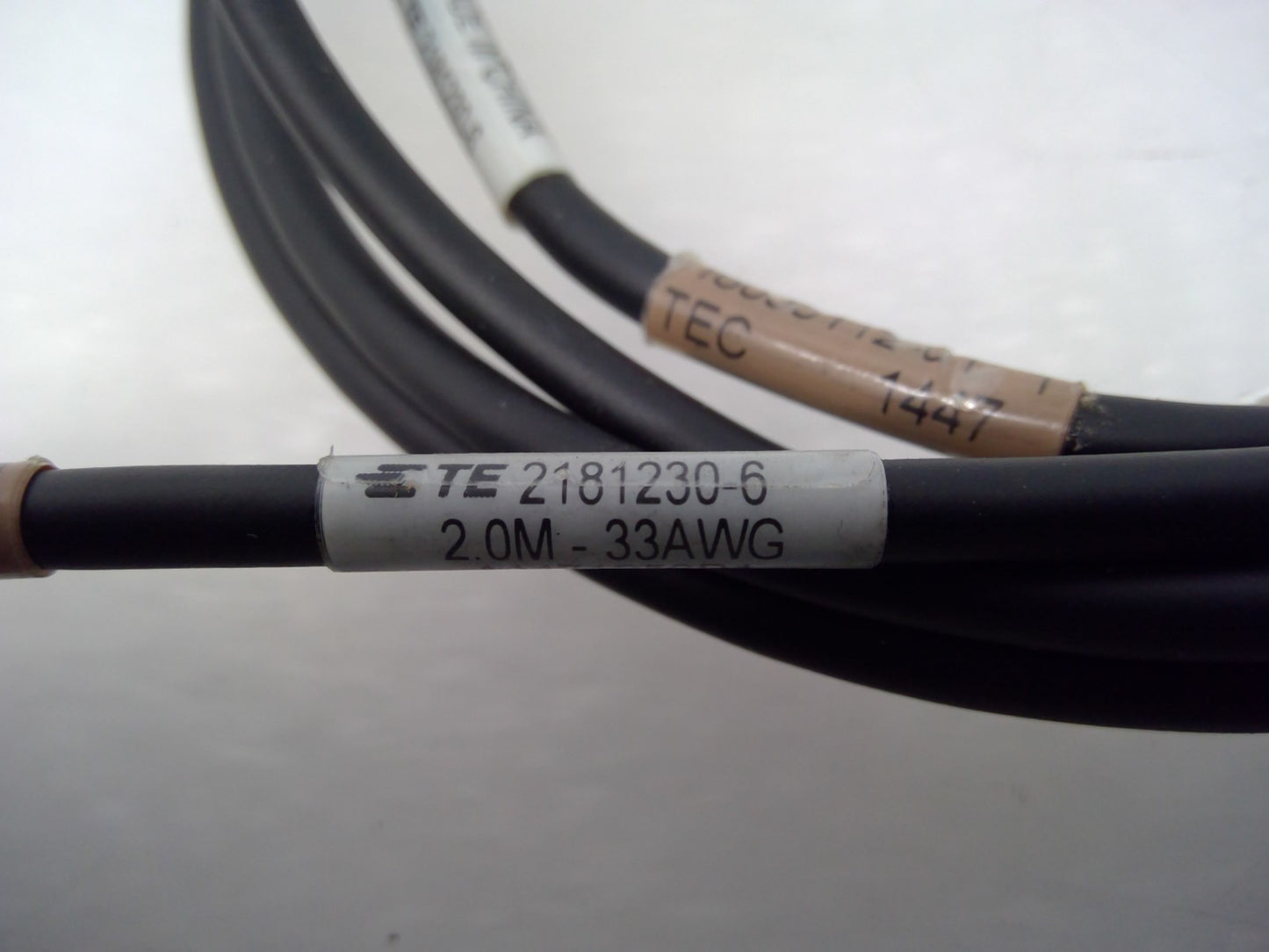 TE Connectivity 2821230-6 100G QSFP28 DAC Cable 2m 33AWG Passive Slim Flexible