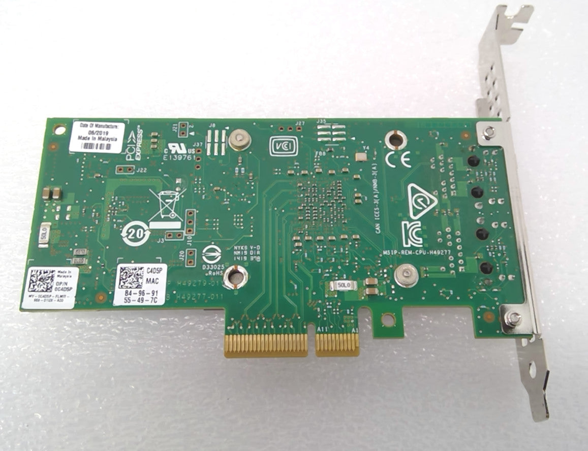 Genuine Dell C4D5P Intel X550-T2 Dual Port 10Gb RJ45 Network Adapter card 0C4D5P
